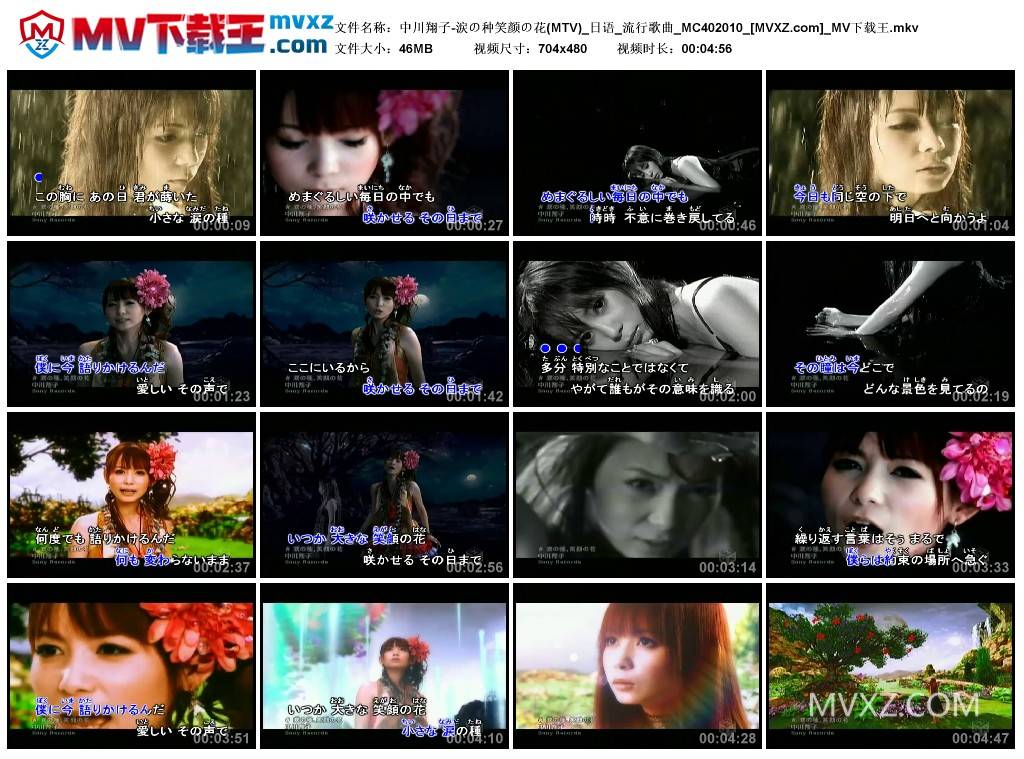 中川翔子-涙の种笑颜の花(MTV)_日语_流行歌曲_MC402010